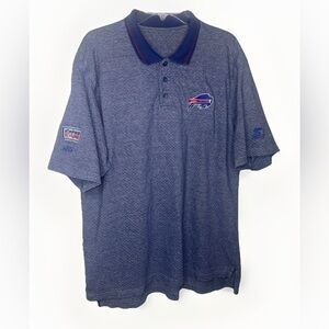 BUFFALO BILLS NFL Vintage Starter pro line football polo Blue Men's Shirt large